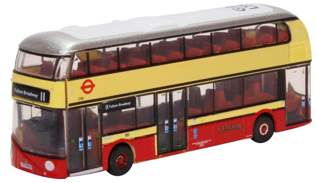 Oxford Diecast 1/148 NNR006 New Routemaster LT50 General Bus Model