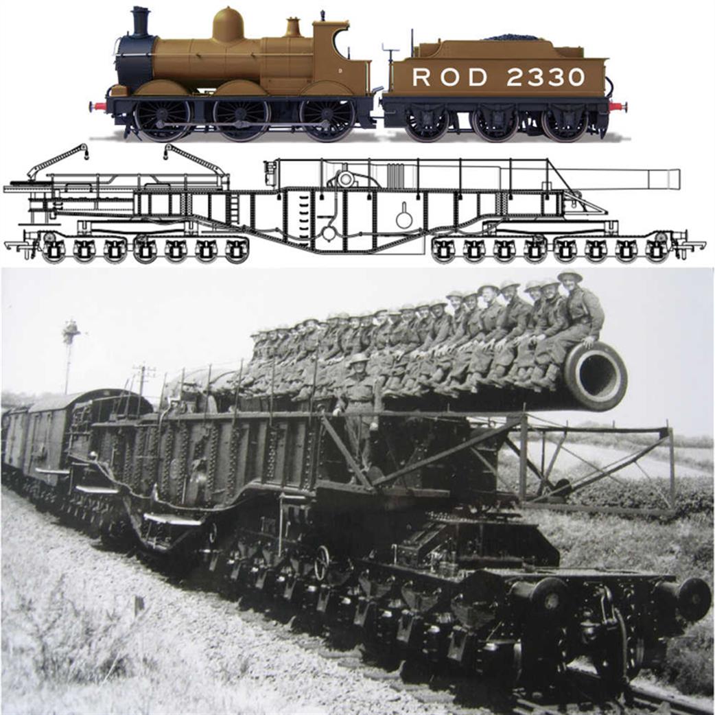 Oxford Rail OO OR76BOOM01XS WWI Boche Buster - Camouflage and ROD2330 DCC and Sound