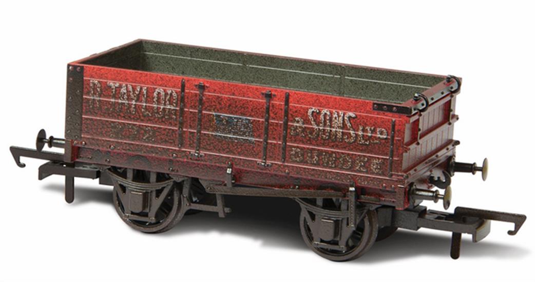 Oxford Rail OR76MW4002W R Taylor & Sons, Dundee 4 Plank Open Coal Wagon Weathered OO