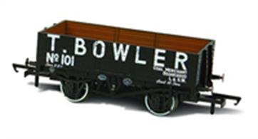 Oxford Rail OR76MW5001 T.Bowler London No.101 5 Plank Mineral Wagon