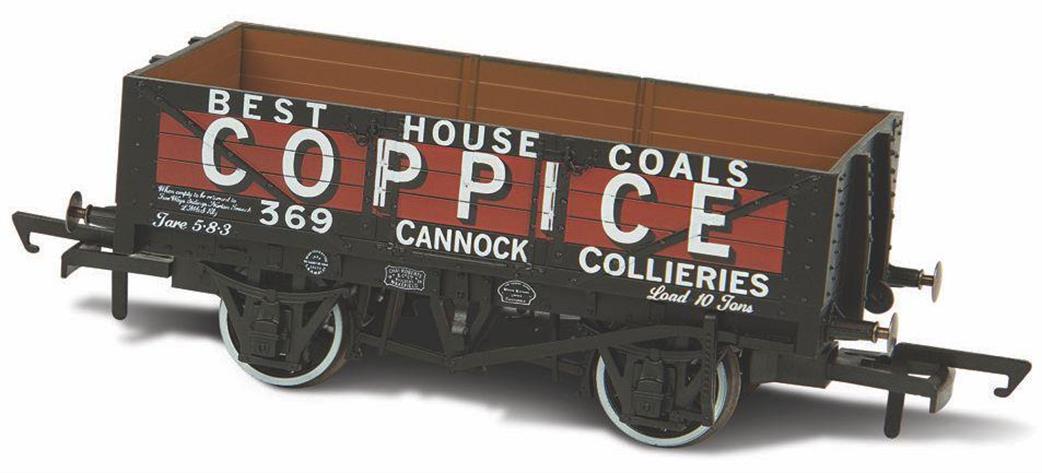 Oxford Rail OO OR76MW5003 Coppice - Cannock Chase No.369 5 Plank Mineral Wagon