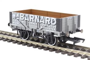 Oxford Rail OR76MW5004 Wm Barnard - Worcester No.23 5 Plank Mineral Wagon