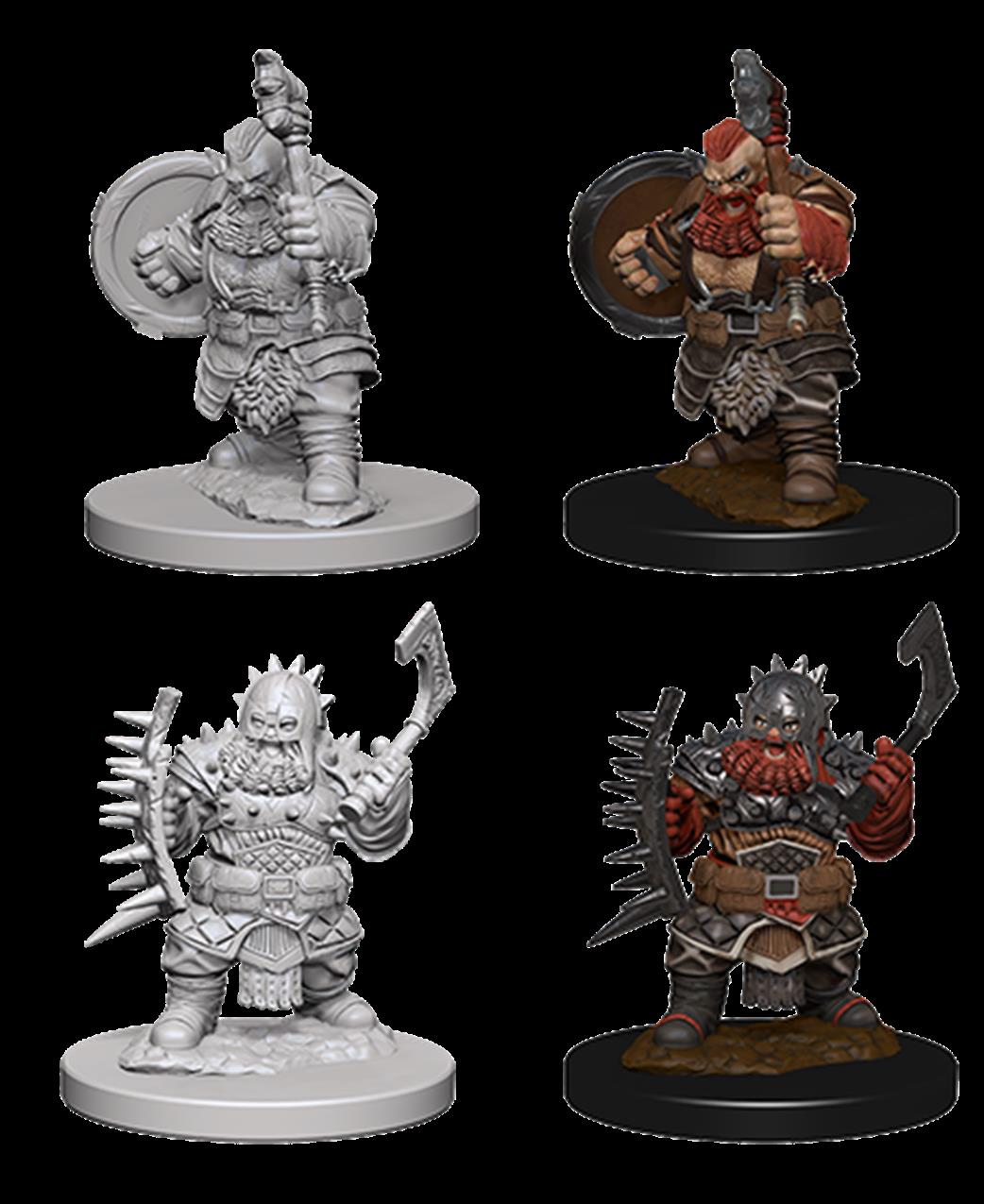 Wizkids  72615 Dwarf Male Barbarian: Pathfinder Deep Cuts Unpainted Miniatures