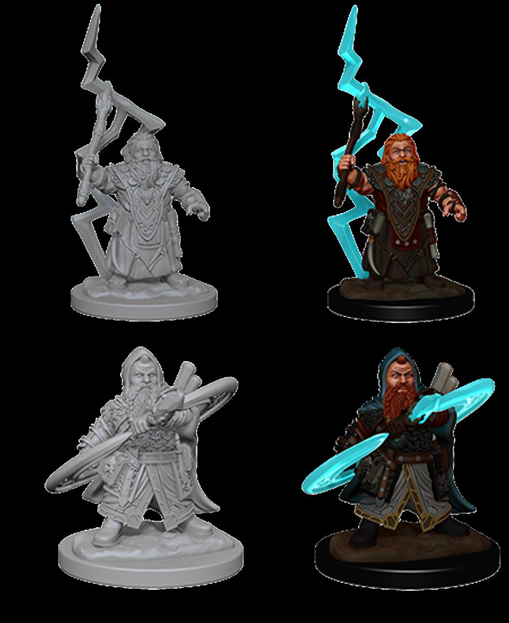 Wizkids  73188 Dwarf Male Sorcerer: Pathfinder Deep Cuts Unpainted Miniatures