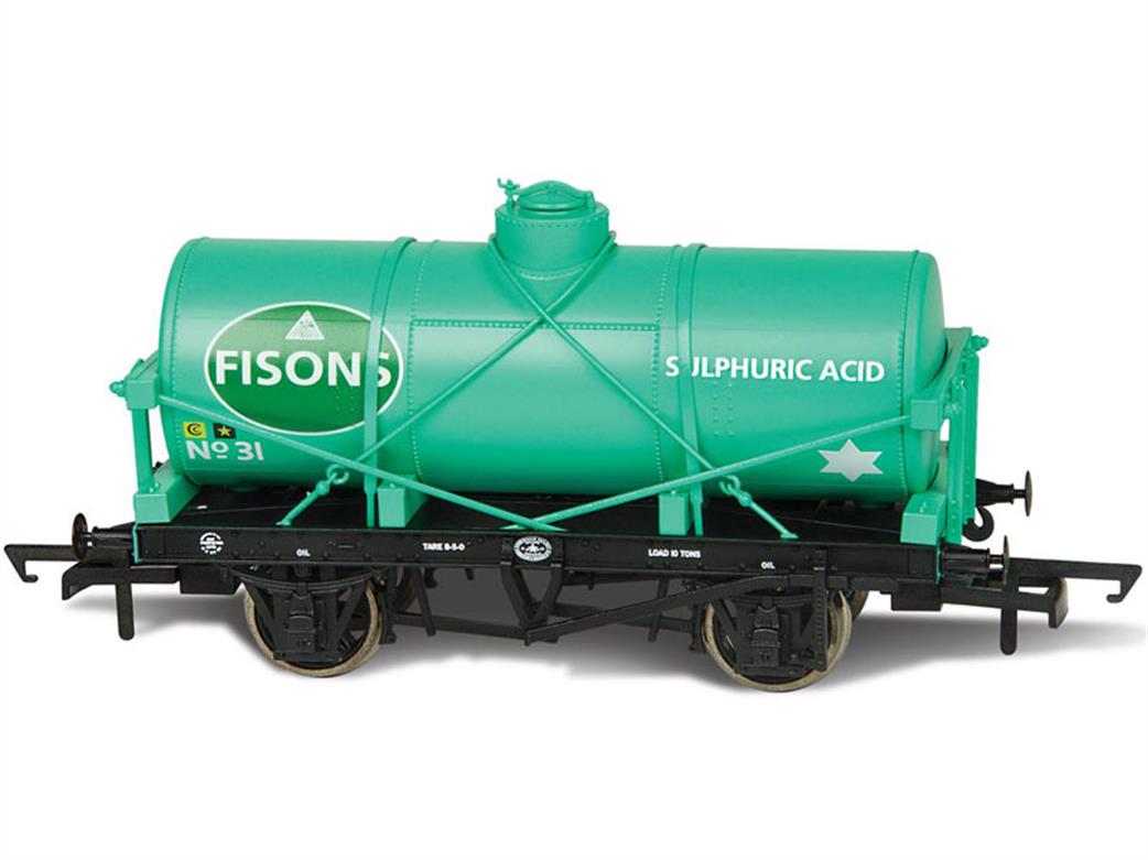 Oxford Rail OO OR76TK2005 Fisons Sulphuric Acid No.31 12 Ton Tank Wagon Green