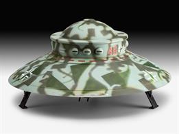 German Haunebu II WW2 era flying saucer project.Length 200mm Number of Parts 69 Wingspan 200mmGlue and paints are required