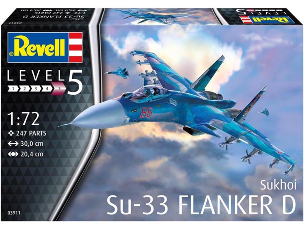 Revell 03911 Sukhoi Su-33 Navy Flanker Aircraft Kit 1/72