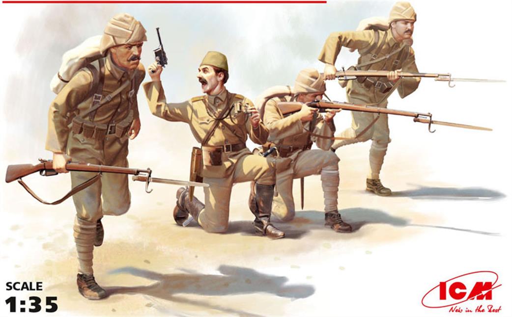 ICM 1/35 35700 Turkish Infantry 1915-1918 WW1 4 Piece Figure Set