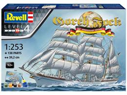 Revell 05695 1/253 Scale Gorch Fock - 60th Anniversary EditionNumber of Parts 138Glue and paints are required to assemble and complete the model (not included)