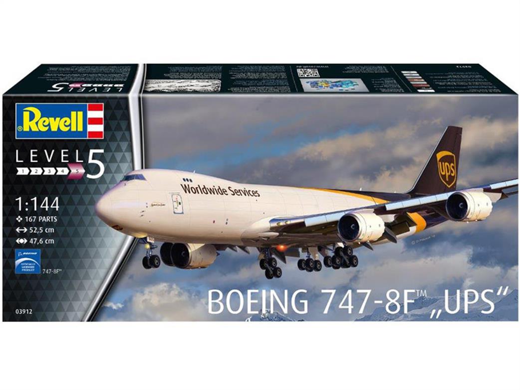 Revell 1/144 03912 Boeing 747-8F UPS Livery Transport Aircraft Model