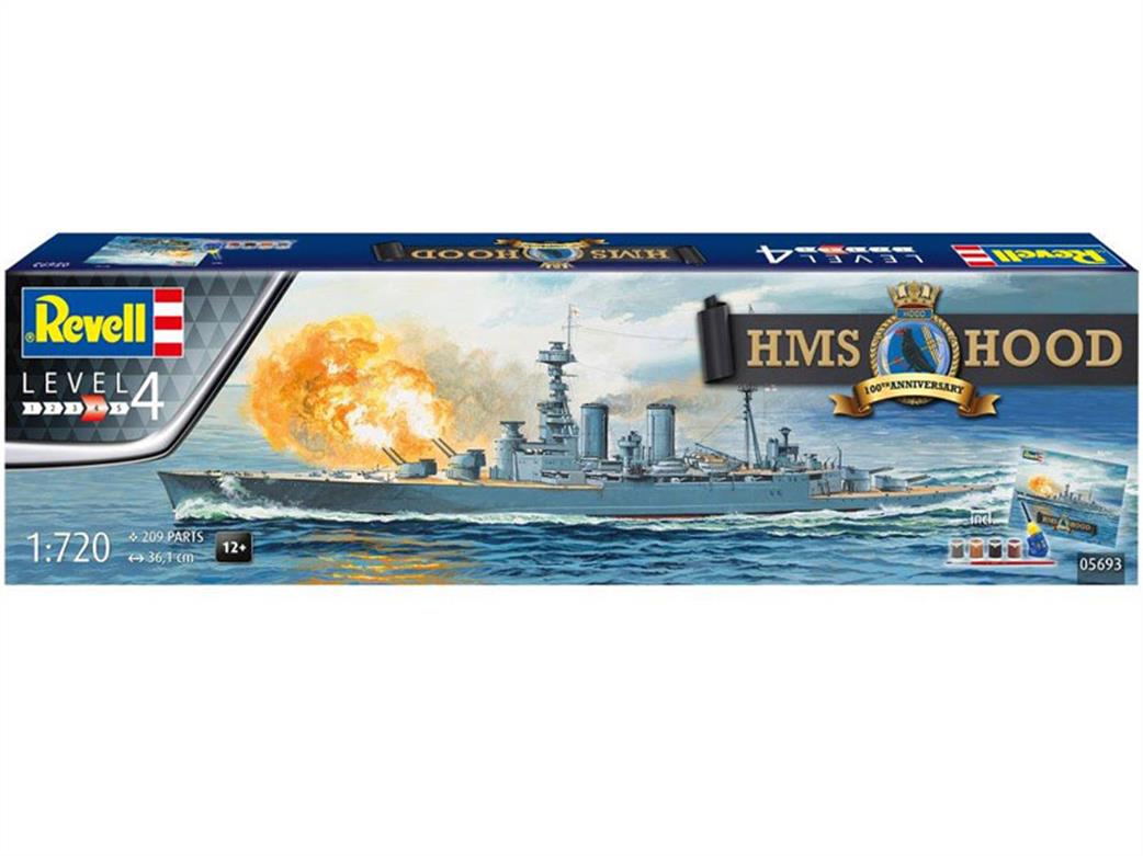 Revell 05693 HMS Hood 100th Anniversary Edition Gift Set 1/720