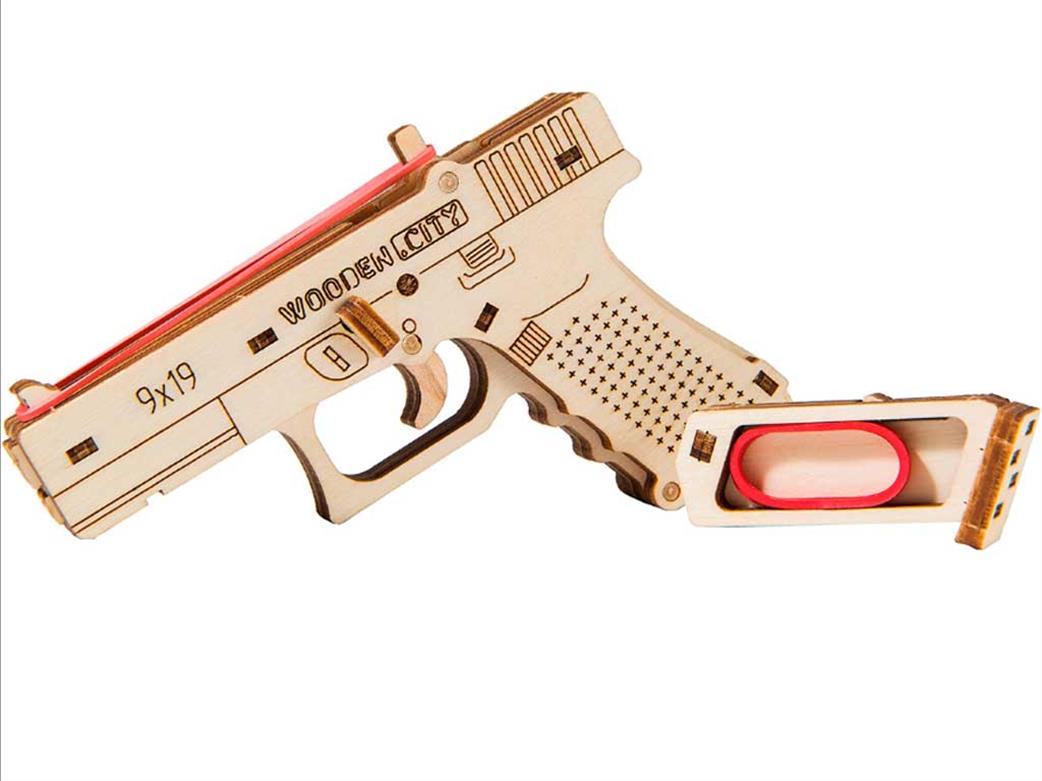 Wooden City  WR349 The Guardian GLK-19 Pistol Wood Constructon Kit