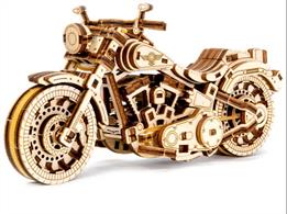 Experience the unparalleled thrill of constructing the Cruiser V-twin Wooden Puzzle 3D, an iconic motorbike replica designed for mechanical enthusiasts and lovers of intricate craftsmanship.Assembled size H:180mm/7in, W:60mm/2.4in, D:86mm/3.4inPieces 168 assembly time 3h