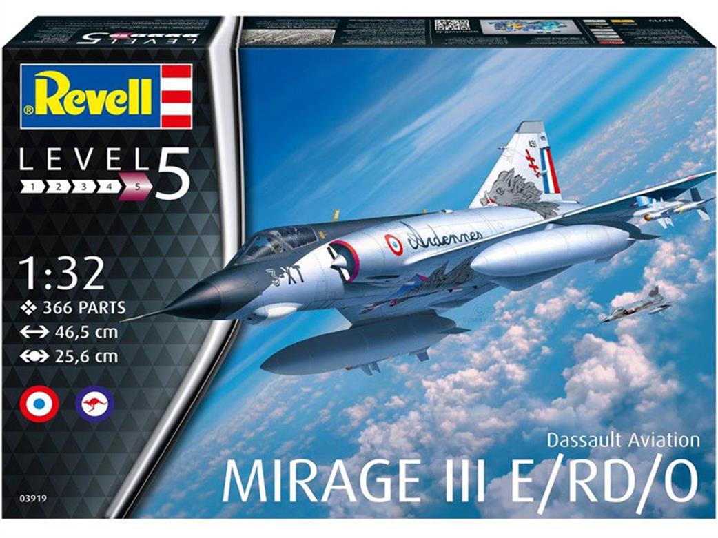 Revell 1/32 03919 Dassault Mirage III E Fighter Aircraft Kit