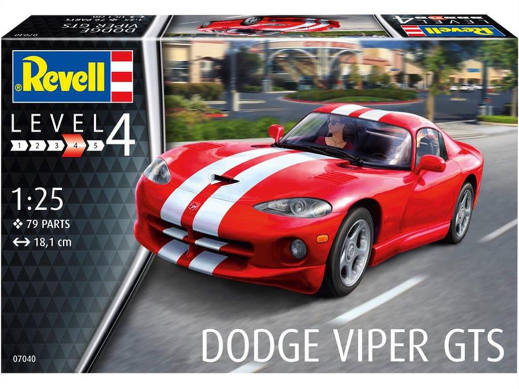 Revell 07040 Dodge Viper GTS supercar plastic Kit 1/25