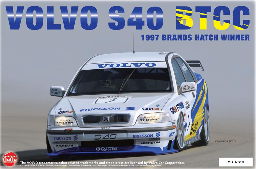 Nunu Models 1/24th 24034 Volvo S40 1997 Btcc Winning Car Kit