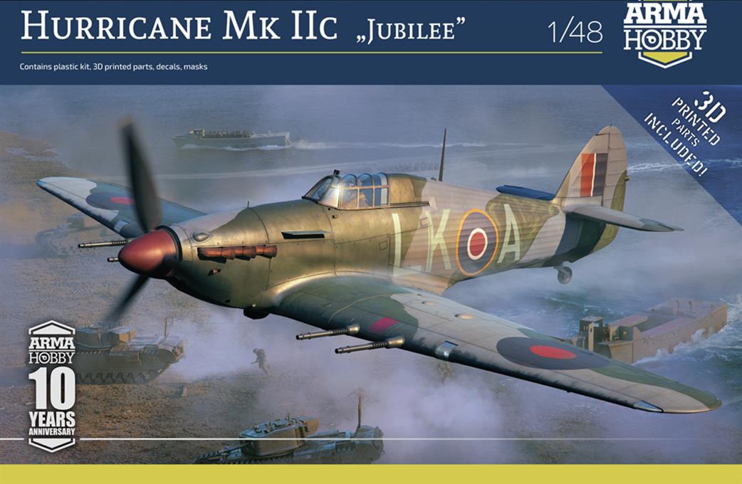 Arma Hobby 40006 Hurricane MkIIc Jubilee RAF Fighter Aircraft Kit 1/48