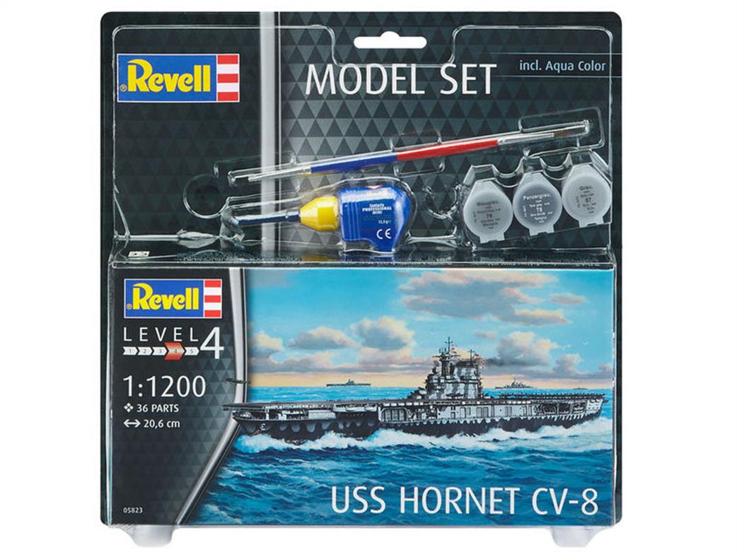 Revell 1/1200 65823 USS Hornet CV-8 Aircraft Carrier Model Set
