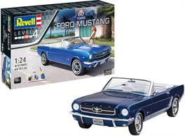 Discover the 60th Anniversary Ford Mustang model kit, an exquisite representation of the legendary car. This 1:24 scale kit impresses with its impressive attention to detail and includes 92 precisely manufactured parts. Measuring 191 mm long, 72 mm wide and 56 mm high, this model is a truly eye-catching piece. Designed for model builders aged 12 and over, this kit is particularly suitable for advanced builders (level 4) who already have experience in gluing and painting.