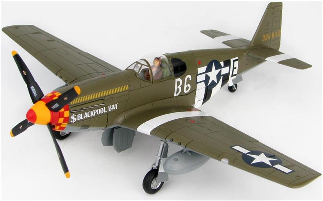 Hobby Master 1/48 HA8512 P-51B Mustang Blackpool Bat 324842, 363rd FS/357 FG, WWII