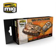 MIG Productions 7106 Rust Effect ColoursSet of accurate colours for reproducing rust, chipping and all corrosion effects6 Jars - 17ml