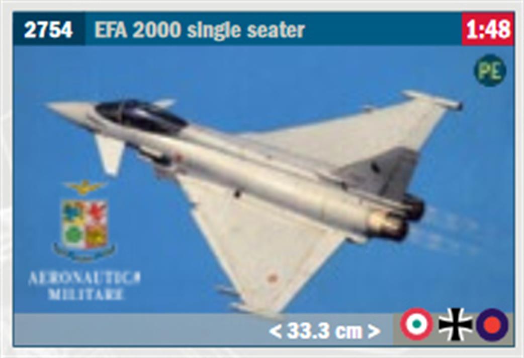 Italeri 1/48 2754 EFA 2000 Single Seater Fighter Aircraft Kit