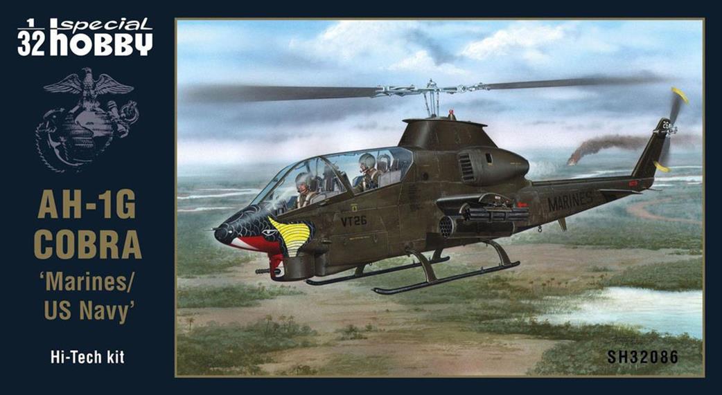 Special Hobby 1/32 SH32086 AH-1G Cobra Attack Helicopter  Marines/US Navy Vietnam  Plastic Kit
