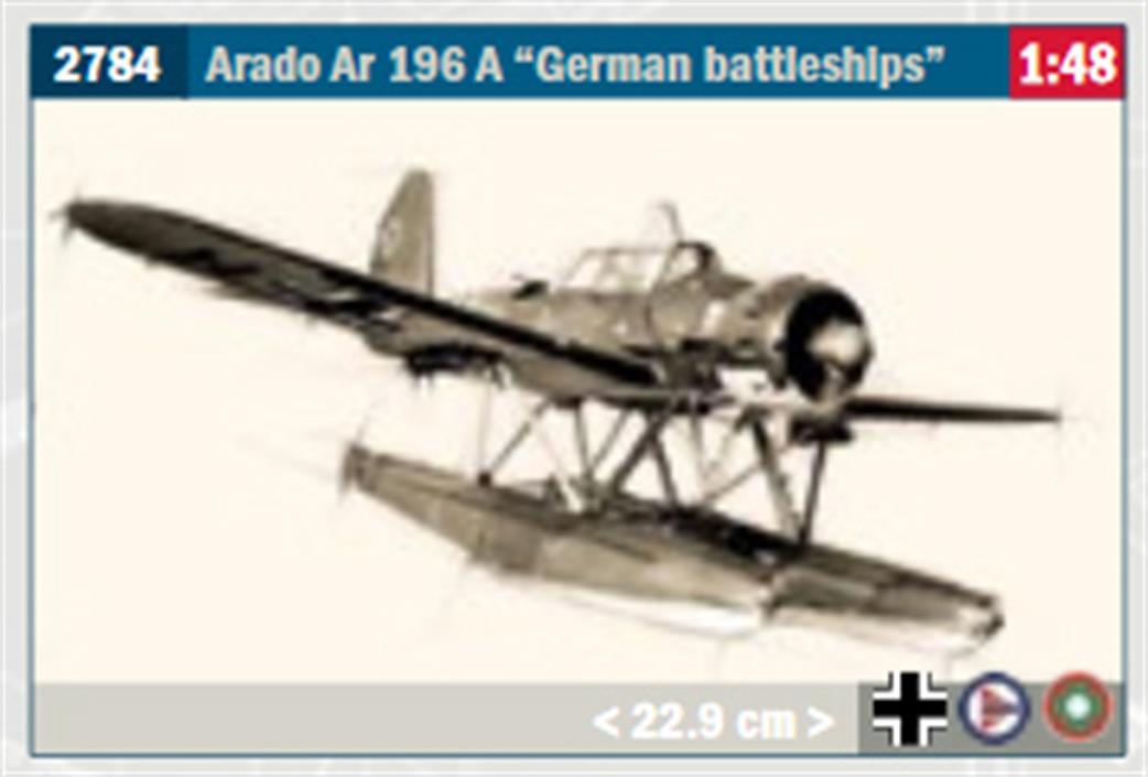 Italeri 1/48 2784 Arado Ar 196 A German Battleship Seaplane Kit