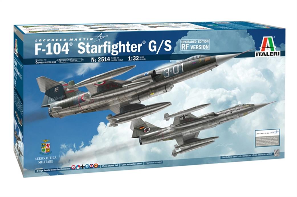 Italeri 1/32 2514 F-104G Recce Upgraded Edition Aircraft Kit