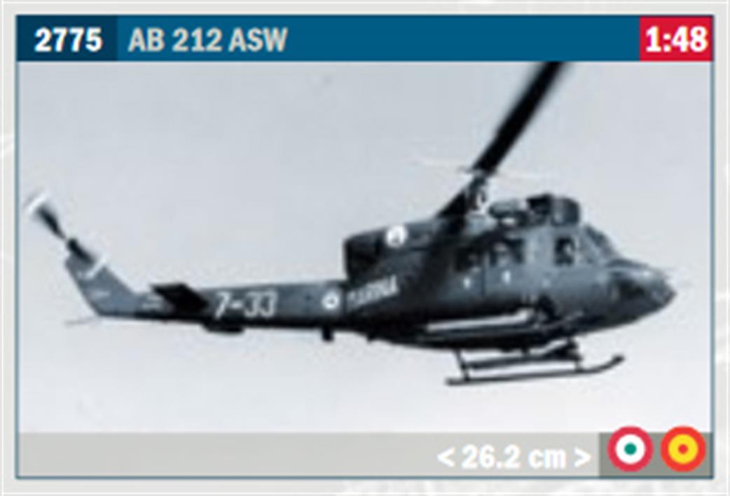 Italeri 1/48 2775 AB-212 ASW Helicopter Kit