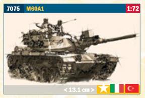Italeri 7075 1/72 Scale M60A1 Tank KitGlue and paints are required