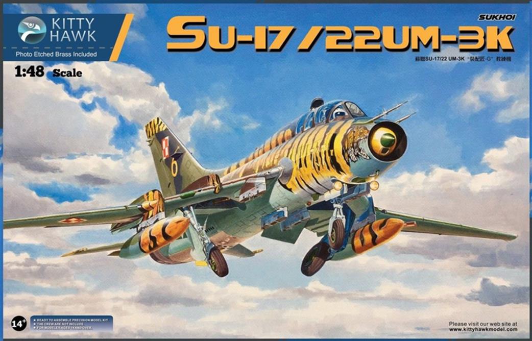 Kitty Hawk 1/48 KH80147 Su-17m SU-22 UM3K UM4 Fitter G Aircraft Kit