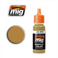 MIG Productions 016 Gelbbraun RAL8020High quality acrylic paint suitable for DAK colour 1943, Syrian camouflage and US Camouflage used in Korea