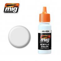 MIG Productions 024 Washable White CamouflageHigh quality acrylic paint. Authentic Russian WWII white washable paint. Removeable with water. 