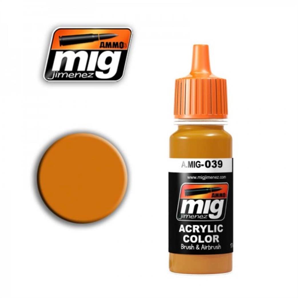 Ammo of Mig Jimenez  A.MIG-039 039 Light Rust Colour Acrylic Paint