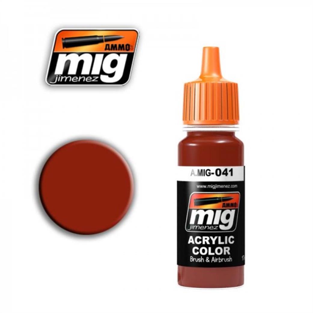 Ammo of Mig Jimenez A.MIG-041 041 Dark Rust Acrylic Color Paint