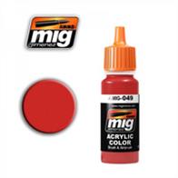 MIG Productions 049 Red PaintHigh quality acrylic paint. Saturated red for paint details or to mix with other colours
