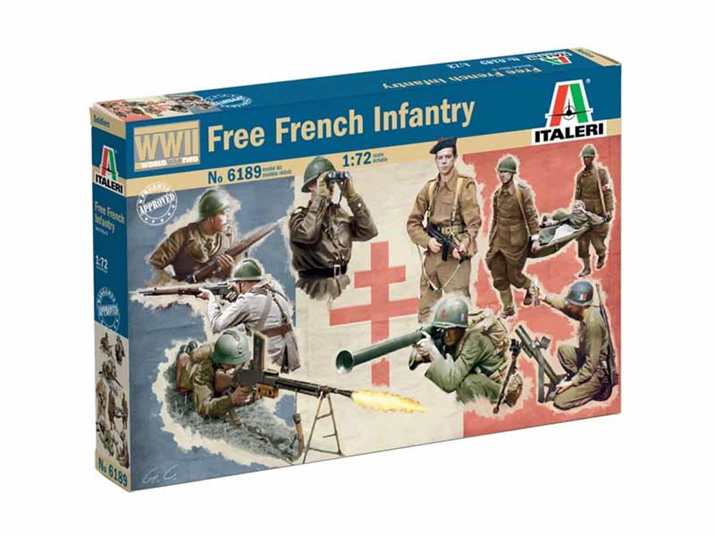 Italeri 1/72 6189 Free French Infantry WWII Figure Set