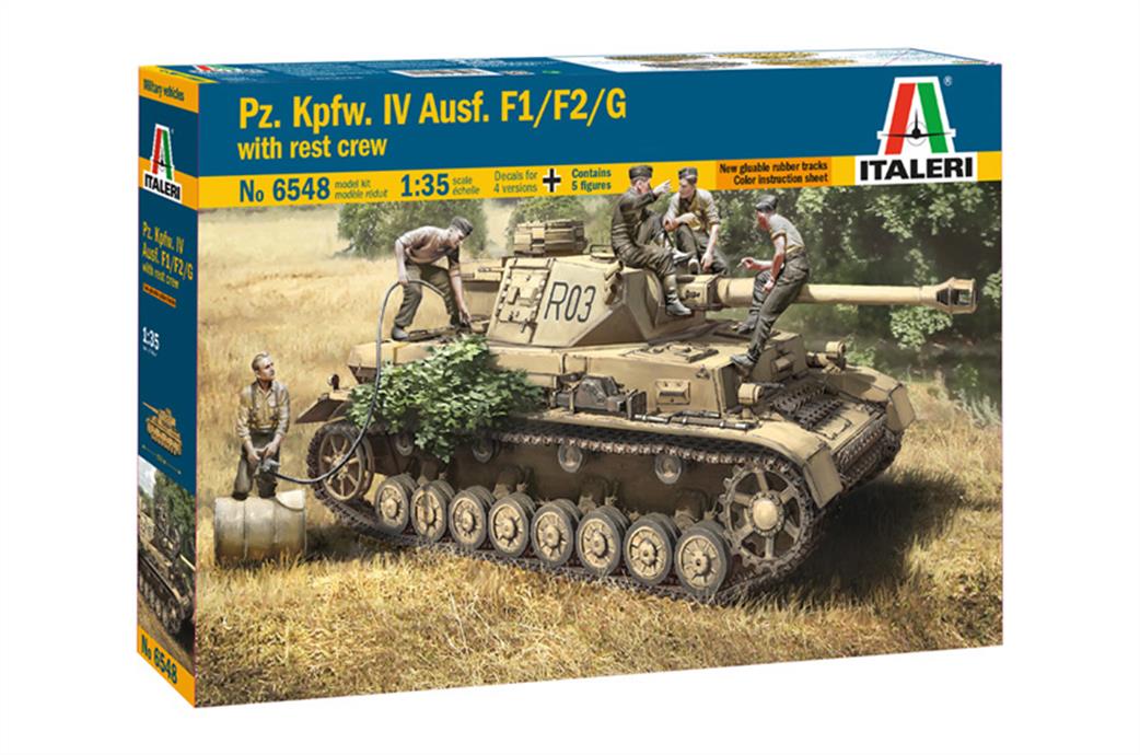 Italeri 1/35 6548 Pz. Kpfw. IV Ausf. F1/F2/G early Tank Kit with Assault Troops