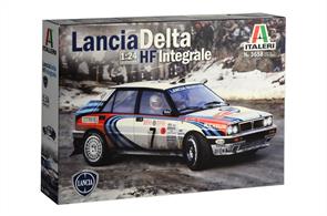 Italeri 3658 1/24 Scale Lancia Delta HF Integrale KitGlue and paints are required to assemble and complete the model (not included)