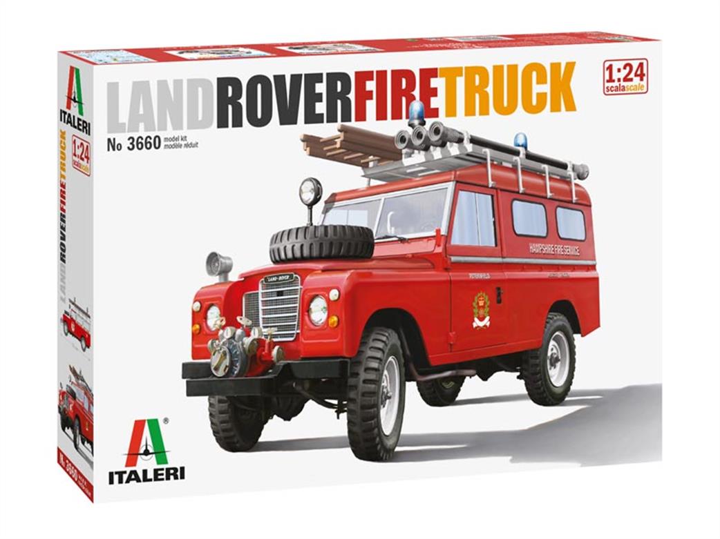 Italeri 1/24 3660 Land Rover Fire Truck 4X4 Kit