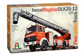 Italeri 3784 1/24 Iveco Magirus DLK 23-12 Fire Ladder Truck KitGlue and paints are required to assemble and complete the model (not included)