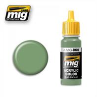 MIG Productions 060 Pale Green PaintHigh quality acrylic paint. French camouflage colour 1916 - 1940 also suitable for light Spring vegetation