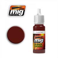 MIG Productions 093 Crystal Red PaintSpecial high quality acrylic paint to obtain the finish of a glass surface easily. Suitable for red lights andposition lights.
