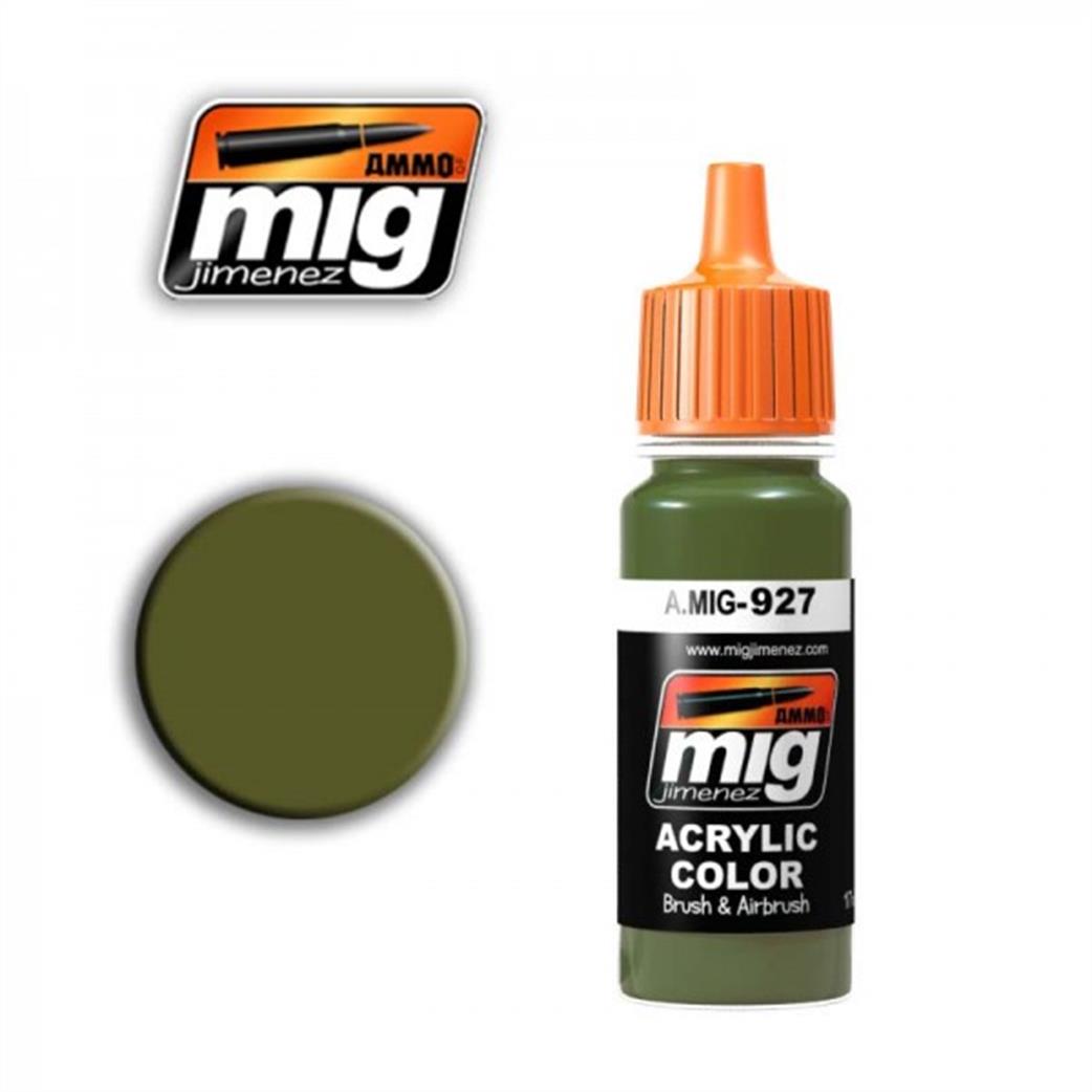 Ammo of Mig Jimenez  A.MIG-927 927 Olive Drab Light Base Paint