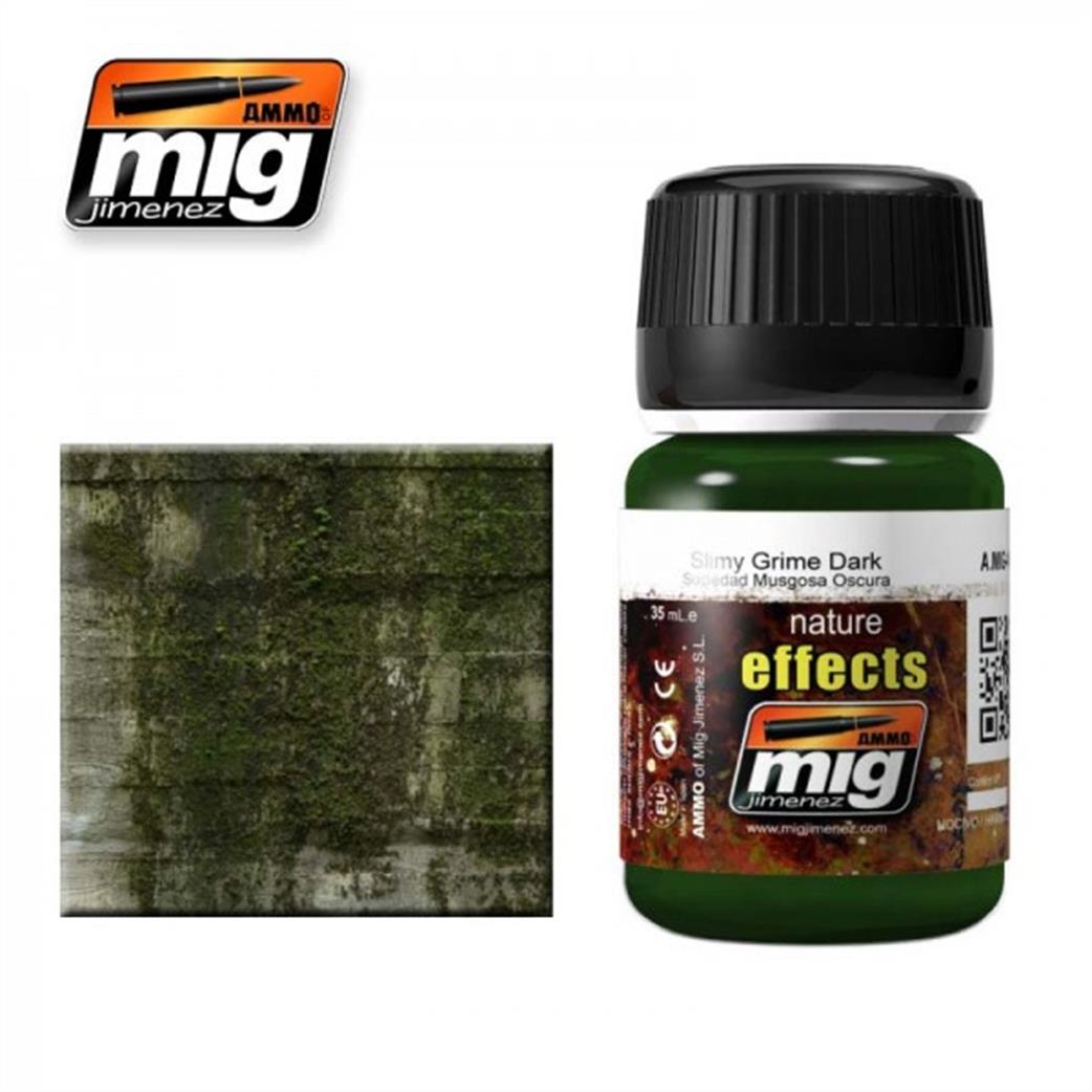 Ammo of Mig Jimenez  A.MIG-1410 Dark Slimy Grime Enamel Nature Effect 35ml Pot
