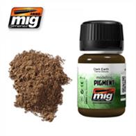 MIG Productions 3007 Weathering Pigment - Dark EarthWeathering Pigment 35ml Jar.High Quality pigment, superfine and made from natural products for exclusive use in modelling. This colour is especially designed to make effects to your models using the techniques that Mig Jimenez created more than a decade ago