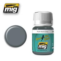 MIG Productions 1609 Enamel Panel Line Wash - Storm GreyEnamel Panel Line Wash 35ml JarWash for pale bluish grey colours such as the underbelly of British fighters in WW2.
