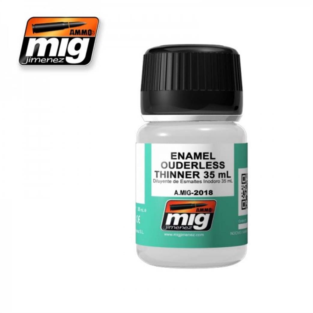 Ammo of Mig Jimenez  A.MIG-2018 Enamel Odourless Thinner 35ml Pot