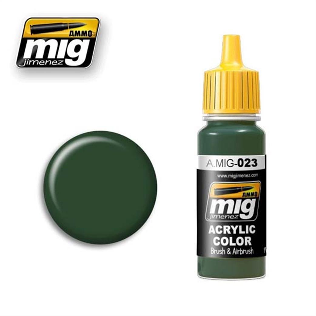 Ammo of Mig Jimenez  A.MIG-023 023 Protective Green Acrylic Paint
